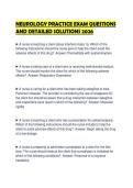 NEUROLOGY PRACTICE EXAM QUESTIONS AND DETAILED SOLUTIONS 2026&period;&NewLine;&NewLine;