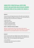 USMLE STEP 3 PRACTICE Exam LATEST 2026 &NewLine;UPDATE 100 QUESTIONS AND DETAILED VERIFIED &NewLine;ANSWERS FROM ACTUAL EXAMS TEST GRADE A&plus;