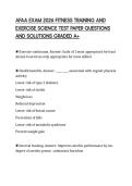 AFAA EXAM 2026 FITNESS TRAINING AND&NewLine;EXERCISE SCIENCE TEST PAPER QUESTIONS&NewLine;AND SOLUTIONS GRADED A&plus;