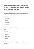 AFAA EXAM 2026 QUESTION COLLECTION&NewLine;FITNESS PROGRAM DESIGN MODULE SOLVED&NewLine;ITEMS AND RESPONSE KEY&NewLine;