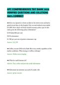 AFC COMPREHENSIVE TEST BANK 2026&NewLine;VERIFIED QUESTIONS AND SOLUTIONS&NewLine;100&percnt; CORRECT