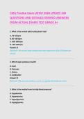 CMA Practice Exam LATEST 2026 UPDATE 100 &NewLine;QUESTIONS AND DETAILED VERIFIED ANSWERS &NewLine;FROM ACTUAL EXAMS TEST GRADE A&plus; 