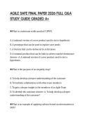 AGILE SAFE FINAL PAPER 2026 FULL Q&A&NewLine;STUDY GUIDE GRADED A&plus;