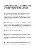AGILE SAFE TRAINING STUDY SHEET 2026&NewLine;UPDATED QUESTIONS AND ANSWERS