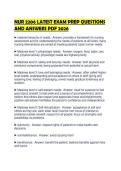 NUR 2206 LATEST EXAM PREP QUESTIONS AND ANSWERS PDF 2026&period;&NewLine;&NewLine;