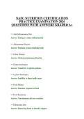 NAFC NUTRITION CERTIFICATION FINAL&NewLine;TEST 2026 QUESTIONS WITH CORRECT&NewLine;ANSWERS GRADED A&plus;