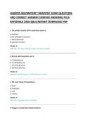 ALBERTA RESPIRATORY THERAPIST EXAM QUESTIONS &NewLine;AND CORRECT ANSWER &lpar;VERIFIED ANSWERS&rpar; PLUS &NewLine;RATIONALE 2026 Q&A&vert;INSTANT DOWNLOAD PDF 