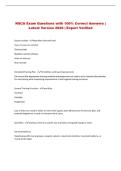 NSCA Exam Questions with 100&percnt; Correct Answers &vert; Latest Version 2026 &vert; Expert Verified 