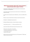 NSCA Exam Questions with 100&percnt; Correct Answers &vert; Latest Version 2026 &vert; Expert Verified 