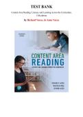 Test Bank for Content Area Reading&colon; Literacy and Learning Across the Curriculum&comma; 13th edition by Richard Vacca&comma; Chapter 1-11 &vert; All Chapters