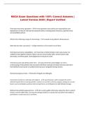 NSCA Exam Questions with 100&percnt; Correct Answers &vert; Latest Version 2026 &vert; Expert Verified 