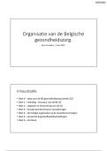 Organisatie Belgische Gezondheidszorg &vert; Gezondheid en Maatschappij II &vert; UGent &vert; 2025&sol;26