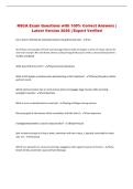 NSCA Exam Questions with 100&percnt; Correct Answers &vert; Latest Version 2026 &vert; Expert Verified 