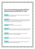 Advanced Health Assessment NUR 631 Exam 4 2026&sol;2027 Nursing Program &ndash; Questions and Answers A&plus; Study Guide