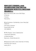 HESI EXIT VERSION 3 2026 &NewLine;EXAMINATION TEST SOLVED &NewLine;QUESTIONS WITH FULL SOLUTION &NewLine;GRADED A&plus; 