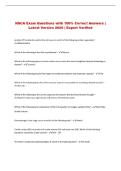 NSCA Exam Questions with 100&percnt; Correct Answers &vert; Latest Version 2026 &vert; Expert Verified 