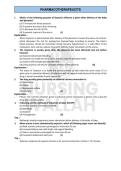 PHARMACOTHERAPEUCITS QUIZ &lpar;1&rpar; with solved answers 2026-27 