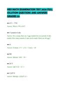 HESI MATH EXAMINATION TEST 2026 FULL &NewLine;SOLUTION QUESTIONS AND ANSWERS &NewLine;GRADED A&plus;