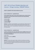 Anatomy & Physiology I &lpar;A&P 1 101&rpar; Lab Exam 8 &ndash; Portage Learning &vert; 2026&sol;2027 Questions and Verified Answers Study Guide