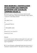HESI MEDSURG1 CERTIFICATION &NewLine;EVALUATION 2026 COMPLETE &NewLine;QUESTIONS AND ACCURATE &NewLine;ANSWERS GRADE A&plus;