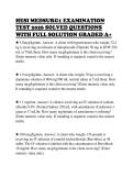 HESI MEDSURG1 EXAMINATION &NewLine;TEST 2026 SOLVED QUESTIONS &NewLine;WITH FULL SOLUTION GRADED A&plus;
