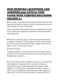 HESI MEDSURG1 QUESTIONS AND &NewLine;ANSWERS 2026 ACTUAL TEST &NewLine;PAPER WITH VERIFIED SOLUTIONS &NewLine;GRADED A&plus;