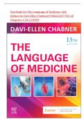 Test Bank for The Language of Medicine 13th Edition by Davi-Ellen Chabner&period; All Chapters&vert; 100&percnt; Verified Answers&vert; Isbn-978-0443107795&vert; New Edition