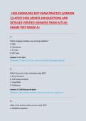 HESI RADIOLOGY EXIT EXAM PRACTICE &lpar;VERSION &NewLine;1&rpar; LATEST 2026 UPDATE 100 QUESTIONS AND &NewLine;DETAILED VERIFIED ANSWERS FROM ACTUAL &NewLine;EXAMS TEST GRADE A&plus;  