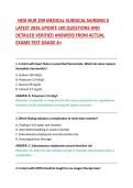 HESI NUR 209 MEDICAL-SURGICAL NURSING II &NewLine;LATEST 2026 UPDATE 100 QUESTIONS AND &NewLine;DETAILED VERIFIED ANSWERS FROM ACTUAL &NewLine;EXAMS TEST GRADE A&plus; 