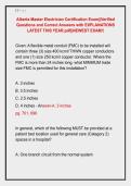 Alberta Master Electrician Certification Exam&vert;&vert;Verified  &NewLine;Questions and Correct Answers with EXPLANATIONS &NewLine;LATEST THIS YEAR&period;pdf&vert;&vert;NEWEST EXAM&excl;&excl;