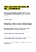 ONCC LATEST EXAM PREP QUESTIONS AND ANSWERS PDF 2026&period;&NewLine;&NewLine;
