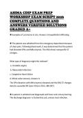 AHIMA CDIP EXAM PREP&NewLine;WORKSHOP EXAM SCRIPT 2026&NewLine;COMPLETE QUESTIONS AND&NewLine;ANSWERS VERIFIED SOLUTIONS&NewLine;GRADED A&plus; 
