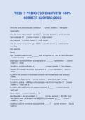 WEEK 7 PATHO 370 EXAM WITH 100&percnt;  &NewLine;CORRECT ANSWERS 2026  