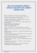 WGU C165 INTEGRATED PHYSICAL &NewLine;SCIENCES EXAM WITH 100&percnt; CORRECT &NewLine;ANSWERS 2026