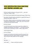 OSCE CERTIFICATION EXAM QUESTIONS AND VERIFIED ANSWERS 2026&period;&NewLine;&NewLine;