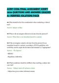 ACRP CCRA FINAL ASSESSMENT SCRIPT&NewLine;2026 QUESTIONS AND ANSWERS GRADED&NewLine;A&plus; VERIFIED SOLUTIONS PACK