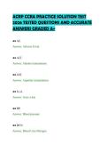ACRP CCRA PRACTICE SOLUTION TEST&NewLine;2026 TESTED QUESTIONS AND ACCURATE&NewLine;ANSWERS GRADED A&plus;