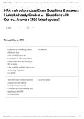 NRA Instructors class Exam Questions & Answers &vert; Latest Already Graded A&plus; &vert;Questions with Correct Answers 2026 latest update&excl;&excl;&NewLine;&NewLine;
