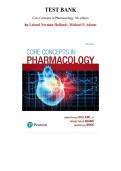 Test Bank for Core Concepts in Pharmacology&comma; 5th edition by Leland Holland&comma; Michael Adams&comma; Chapter 1-38 &vert; All Chapters