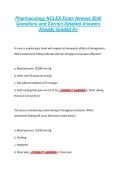 Pharmacology NCLEX Exam Newest 2026 &NewLine;Questions and Correct Detailed Answers &NewLine;Already Graded A&plus; 