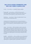 WGU C836 OA &lpar;OVERLY INFORMATIVE&rpar; EXAM &NewLine;WITH 100&percnt; CORRECT ANSWERS 2026 