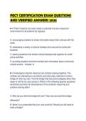 PECT CERTIFICATION EXAM QUESTIONS AND VERIFIED ANSWERS 2026&period;&NewLine;&NewLine;
