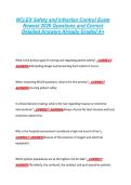 NCLEX Safety and Infection Control Exam &NewLine;Newest 2026 Questions and Correct &NewLine;Detailed Answers Already Graded A&plus; 