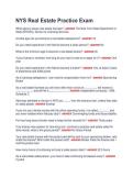 NYS Real Estate Practice Exam 