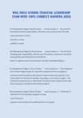 WGU D023 SCHOOL FINANCIAL LEADERSHIP &NewLine;EXAM WITH 100&percnt; CORRECT ANSWERS 2026 