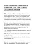 HESI PN GERONTOLOGY EXAM 290 2026 &NewLine;ELDERLY CARE STUDY GUIDE COMPLETE &NewLine;QUESTIONS AND ANSWERS
