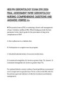 HESI PN GERONTOLOGY EXAM 290 2026 &NewLine;FINAL ASSESSMENT PAPER GERONTOLOGY &NewLine;NURSING COMPREHENSIVE QUESTIONS AND &NewLine;ANSWERS VERIFIED A&plus;