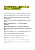 PICAT PRACTICE EXAM QUESTIONS AND DETAILED SOLUTIONS 2026&period;&NewLine;&NewLine;