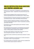 PMK EE CERTIFICATION EXAM QUESTIONS AND VERIFIED ANSWERS 2026&period;&NewLine;&NewLine;