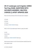 CR-21 Landscapes and Irrigation AZROC &NewLine;Test Prep EXAM&comma; QUESTIONS WITH &NewLine;ACCURATE ANSWERS &vert; MULTIPLE &NewLine;CHOICES &vert;&vert; LATEST UPDATED 2026